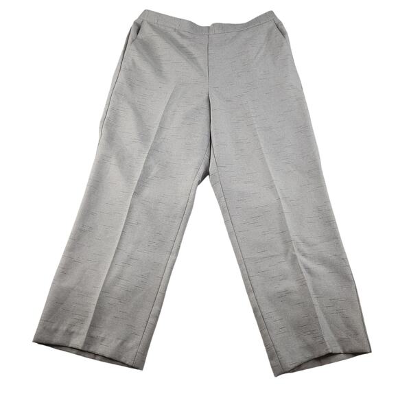 Alfred Dunner Pants Womens 12 Lot of 3 Gray Blue Purple Pull On Dress Elastic - Picture 2 of 16